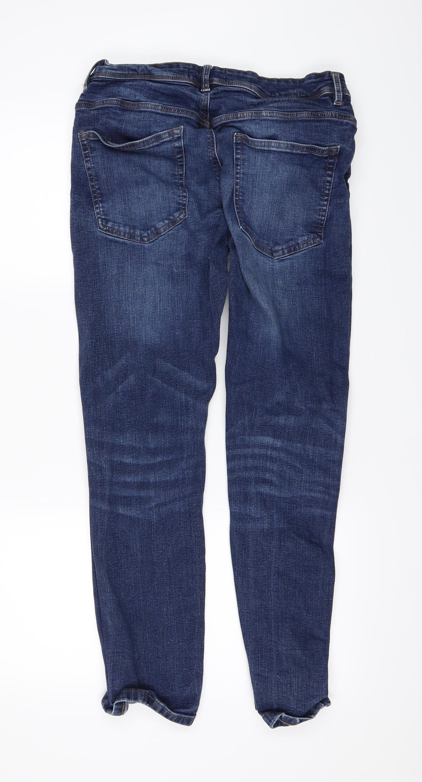 Easy Womens Blue  Denim Straight Jeans Size 34 L27 in