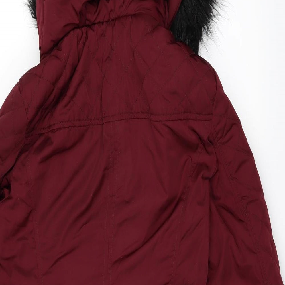 Warehouse Womens Purple   Rain Coat Coat Size 10