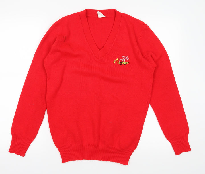 JCB Womens Red Pullover Jumper Size 38