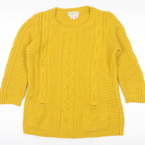 NEXT Womens Yellow   Pullover Jumper Size 10