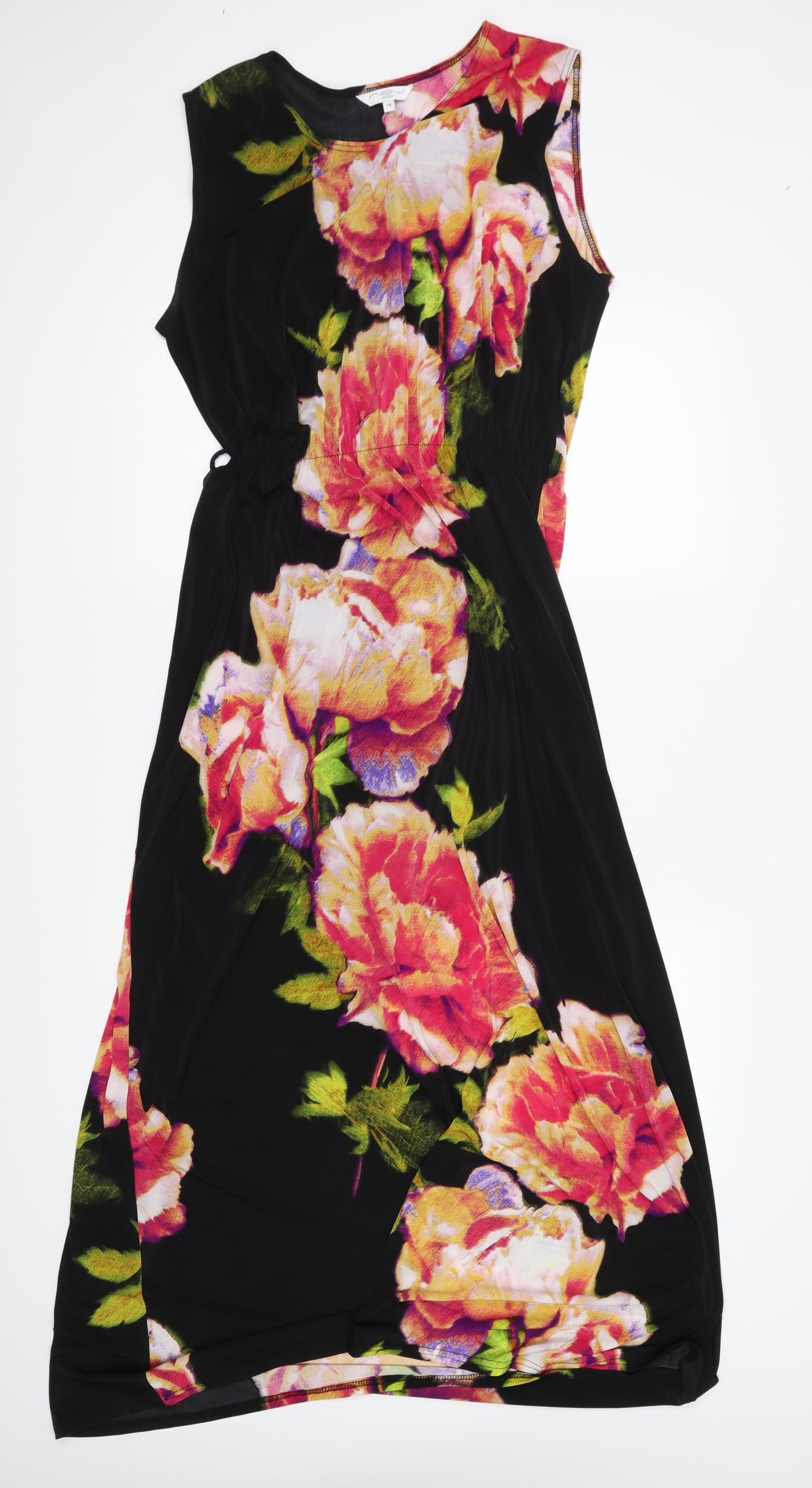New Look Womens Black Floral  Maxi  Size 14