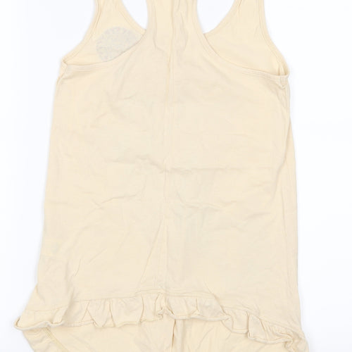 Bullhead Denim Co. Womens Beige   Basic Tank Size 8  - badge, horse