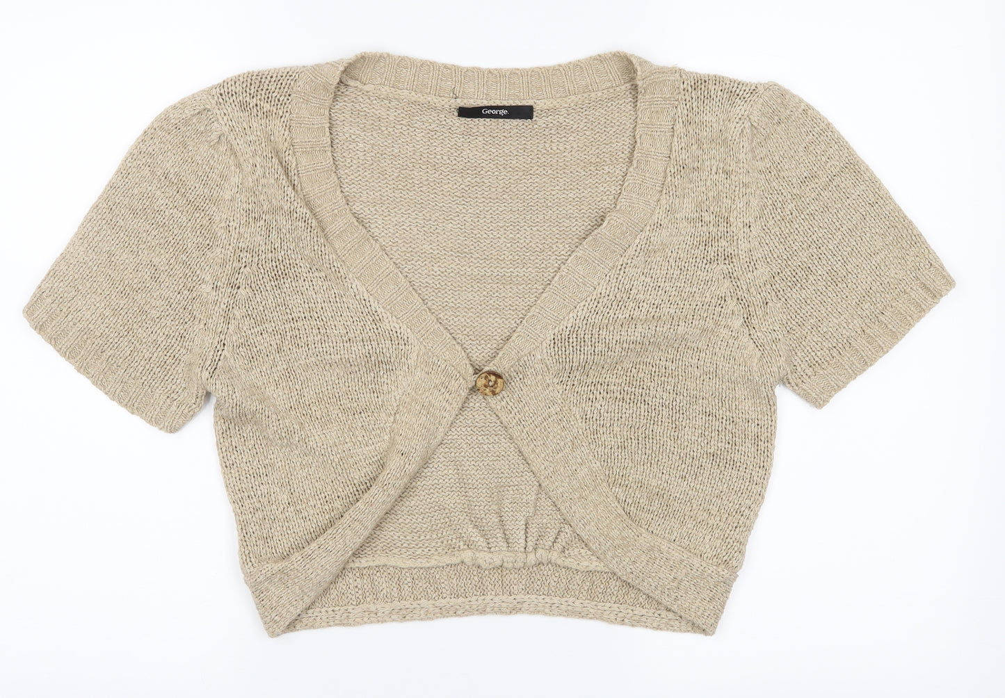 George Womens Beige   Cardigan Jumper Size 14