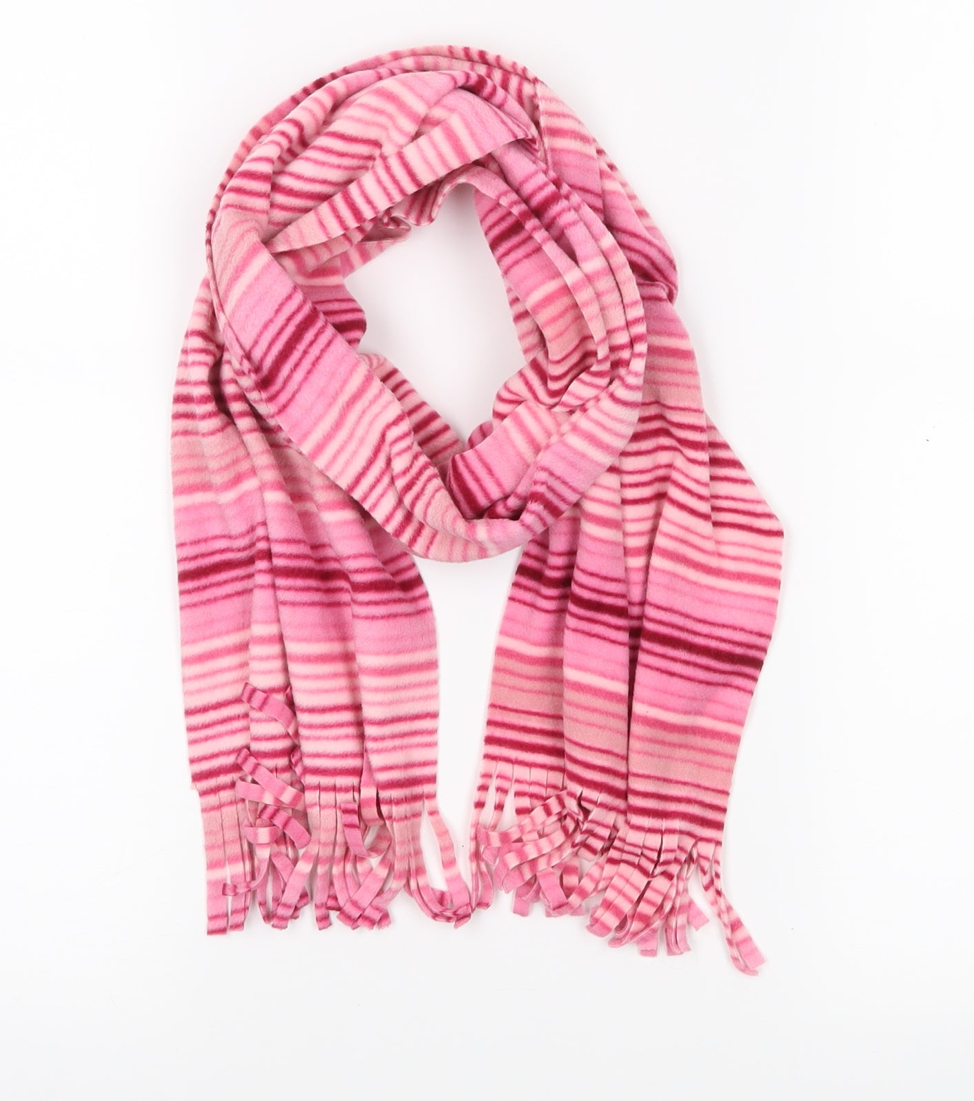 Preworn Womens Pink Striped   Scarf