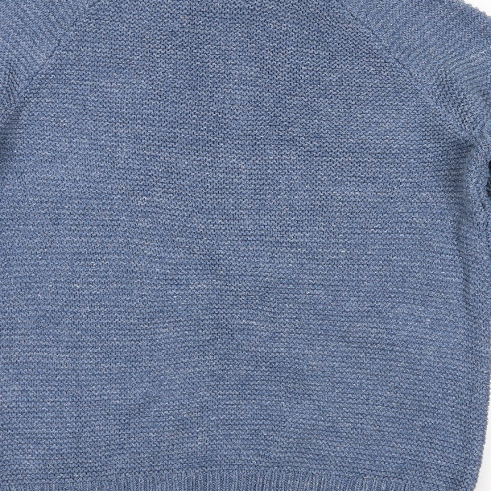 Melka Mens Blue   Pullover Jumper Size L