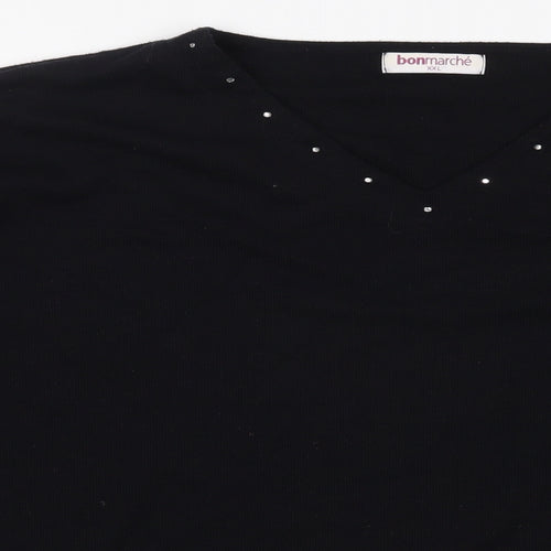 Le Bon Marché Womens Black   Pullover Jumper Size XL