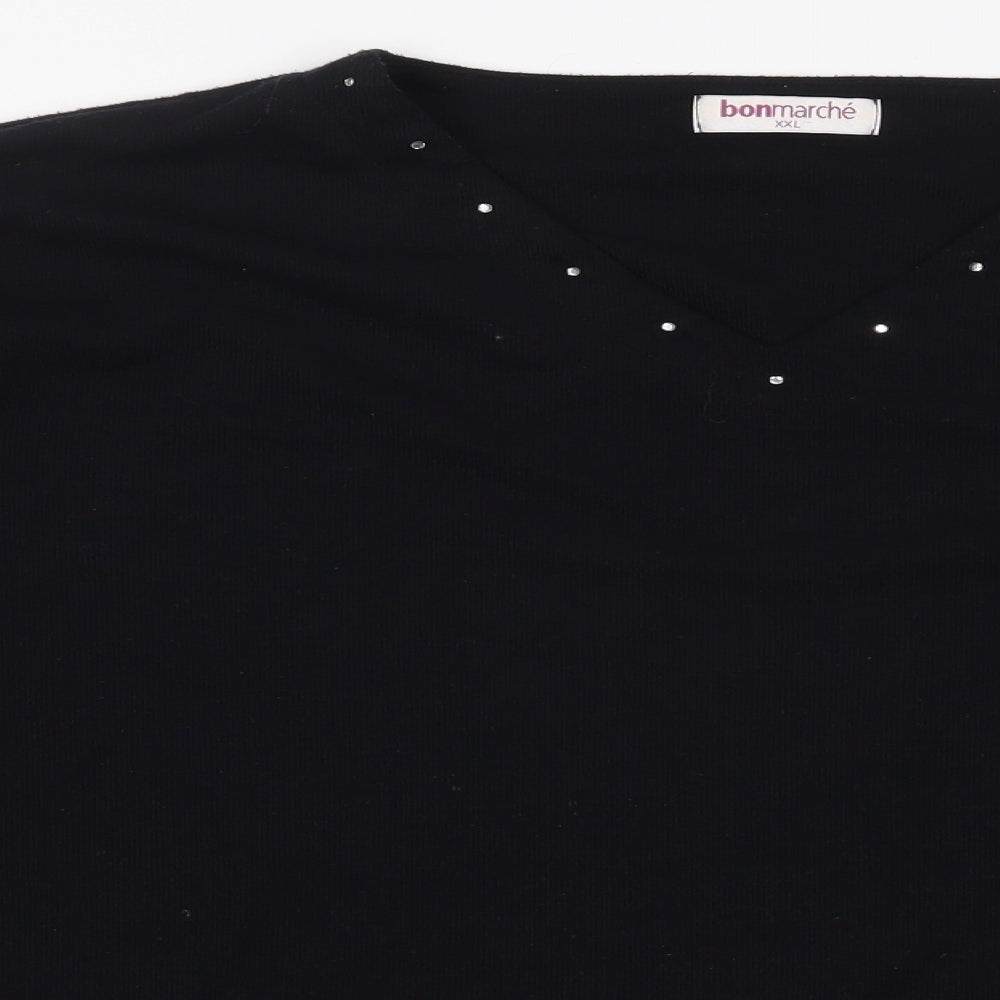 Le Bon Marché Womens Black   Pullover Jumper Size XL