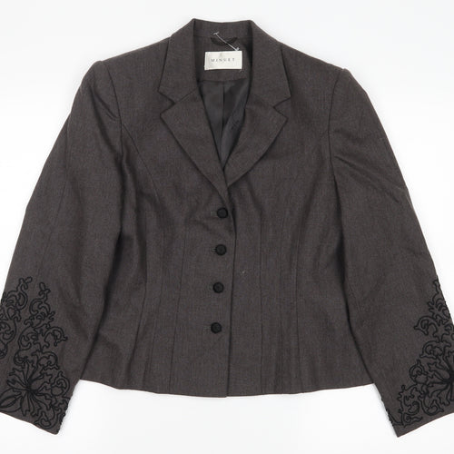 Minuet Womens Grey   Jacket Blazer Size 10