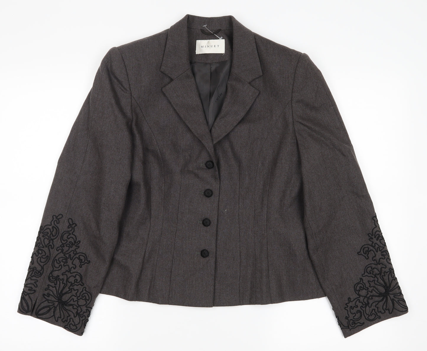 Minuet Womens Grey   Jacket Blazer Size 10