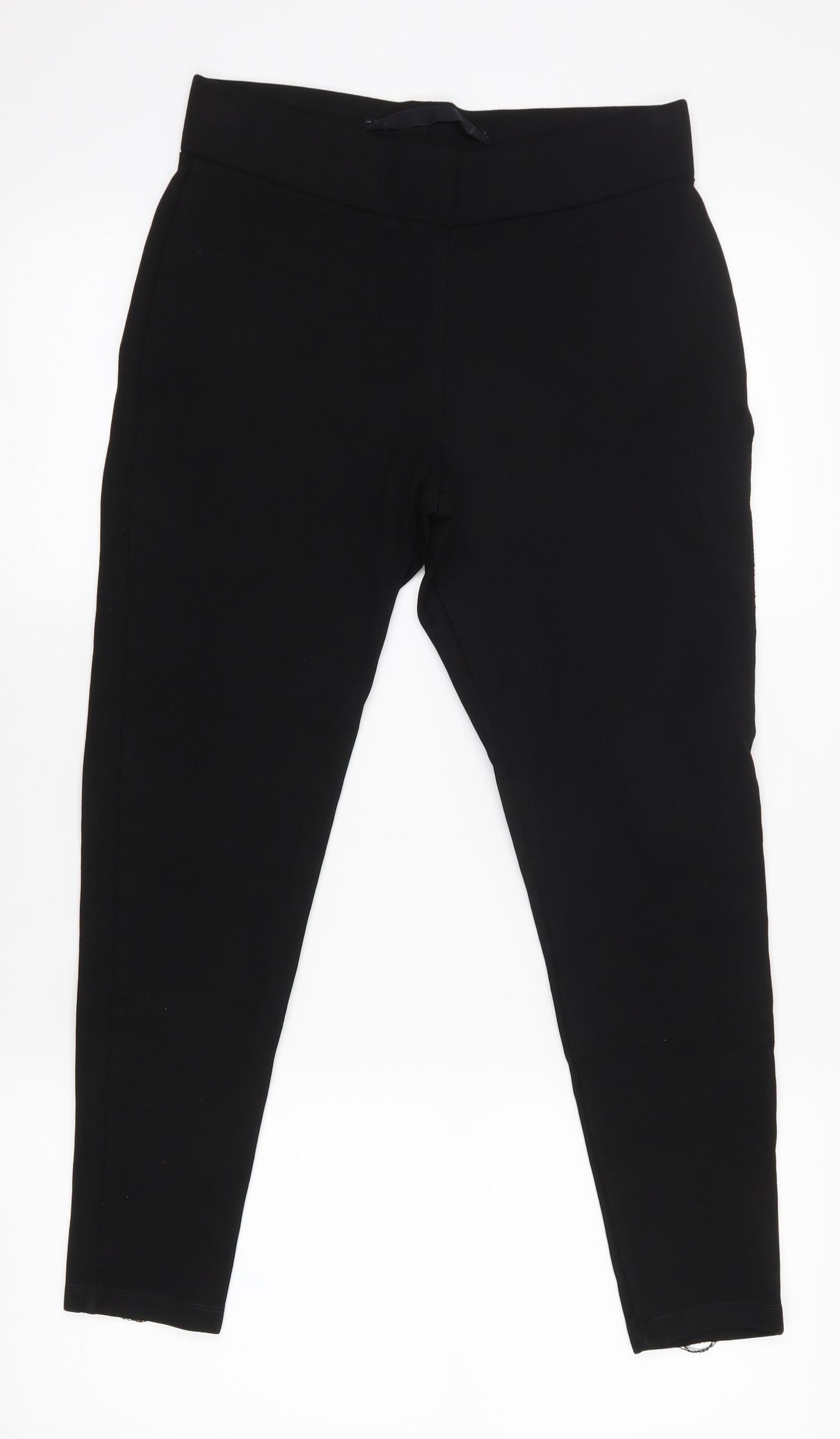 NEXT Womens Black   Cropped Leggings Size 12 L22 in