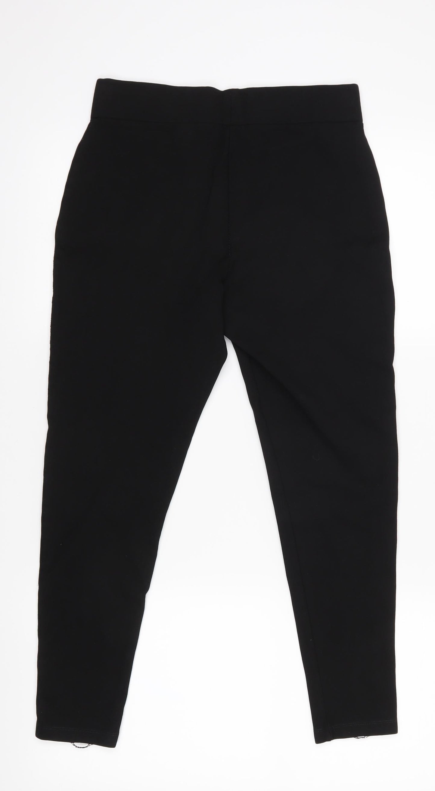 NEXT Womens Black   Cropped Leggings Size 12 L22 in