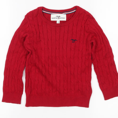 Hampton Republic Boys Red   Pullover Jumper Size 18-24 Months