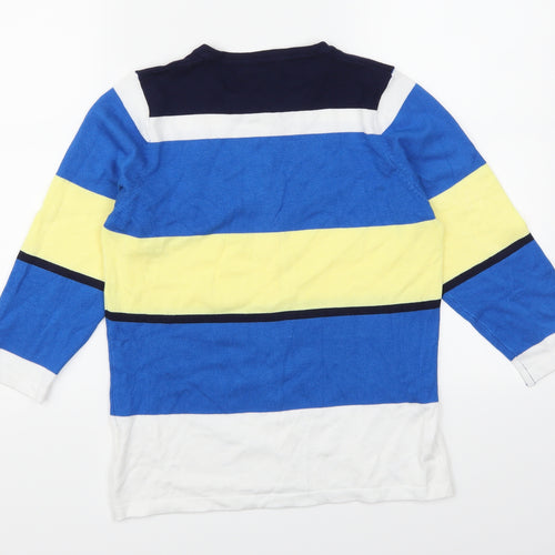 Text Womens Multicoloured Striped  Cape Jumper Size S