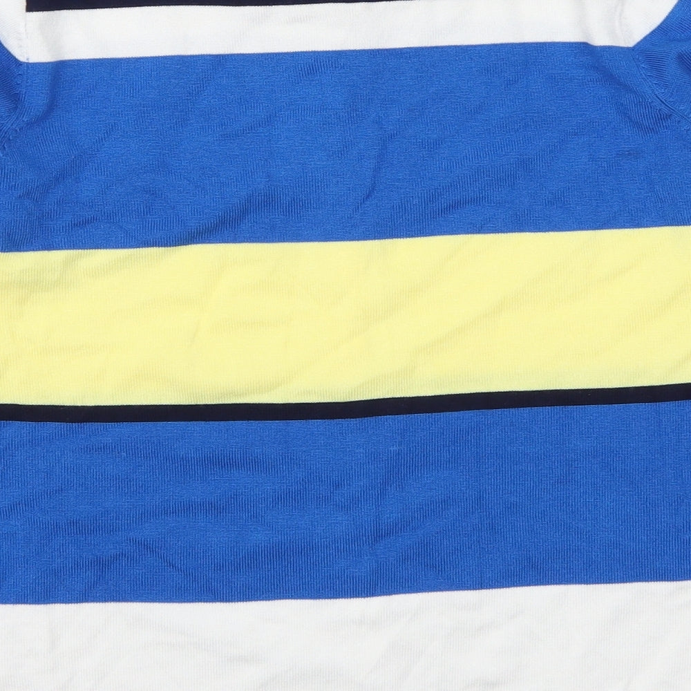 Text Womens Multicoloured Striped  Cape Jumper Size S