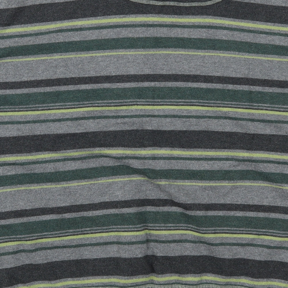 Mantaray Mens Green Striped  Pullover Jumper Size 3XL