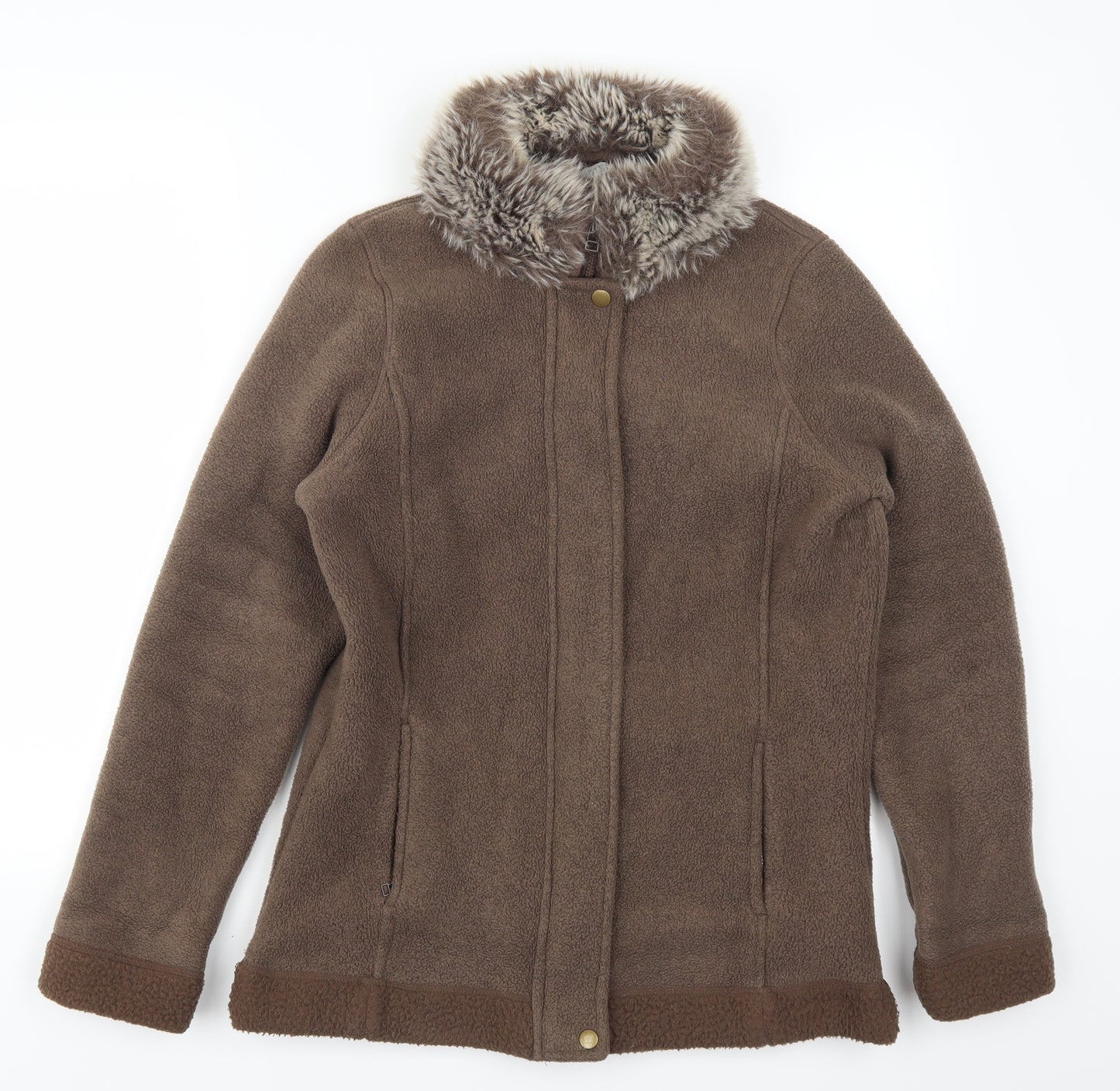 Marks and Spencer Womens Brown  Fleece Jacket  Size 12