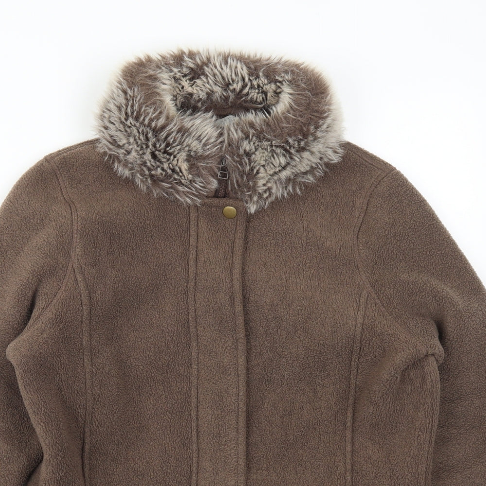 Marks and Spencer Womens Brown  Fleece Jacket  Size 12