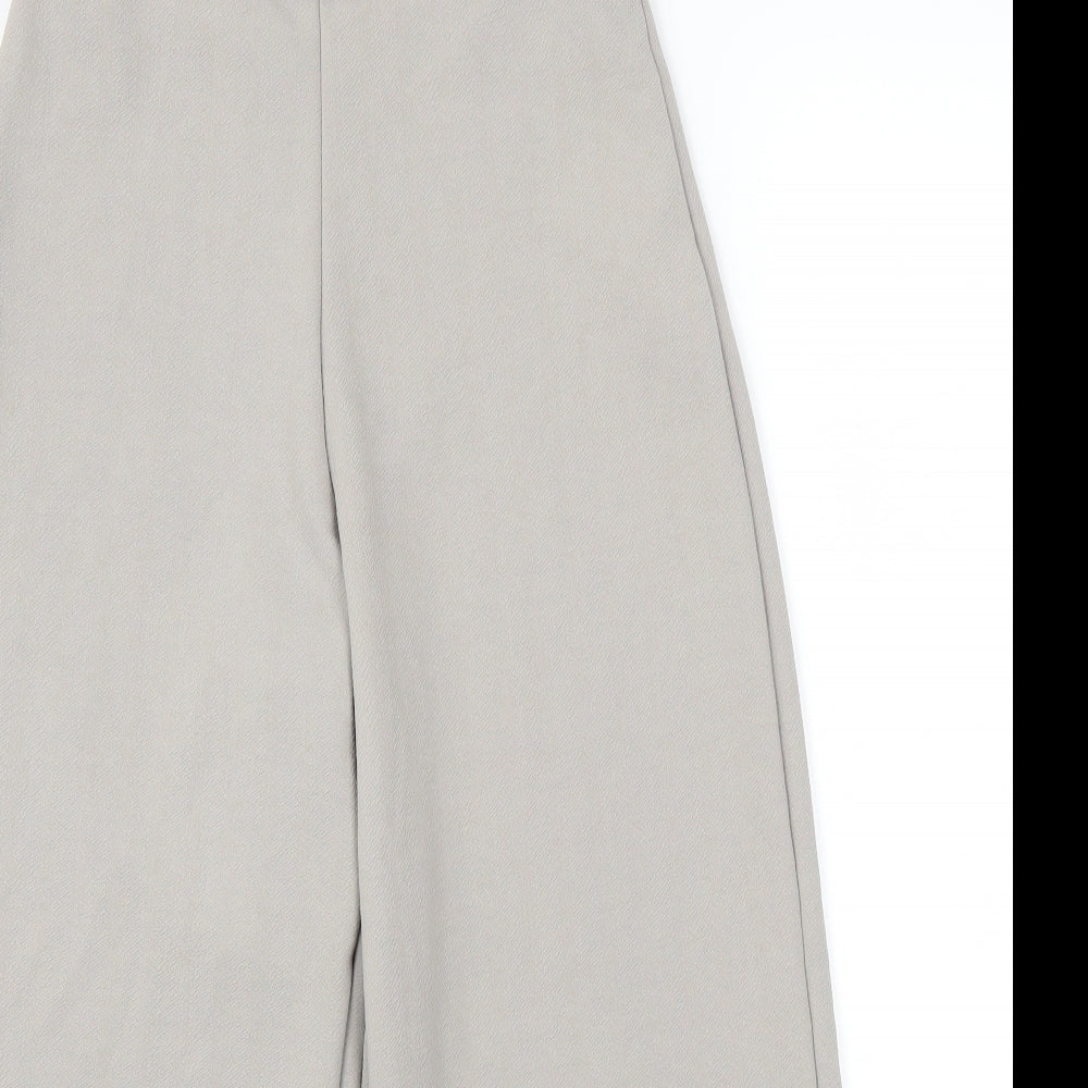 Boohoo Womens Grey   Trousers  Size 12 L23 in