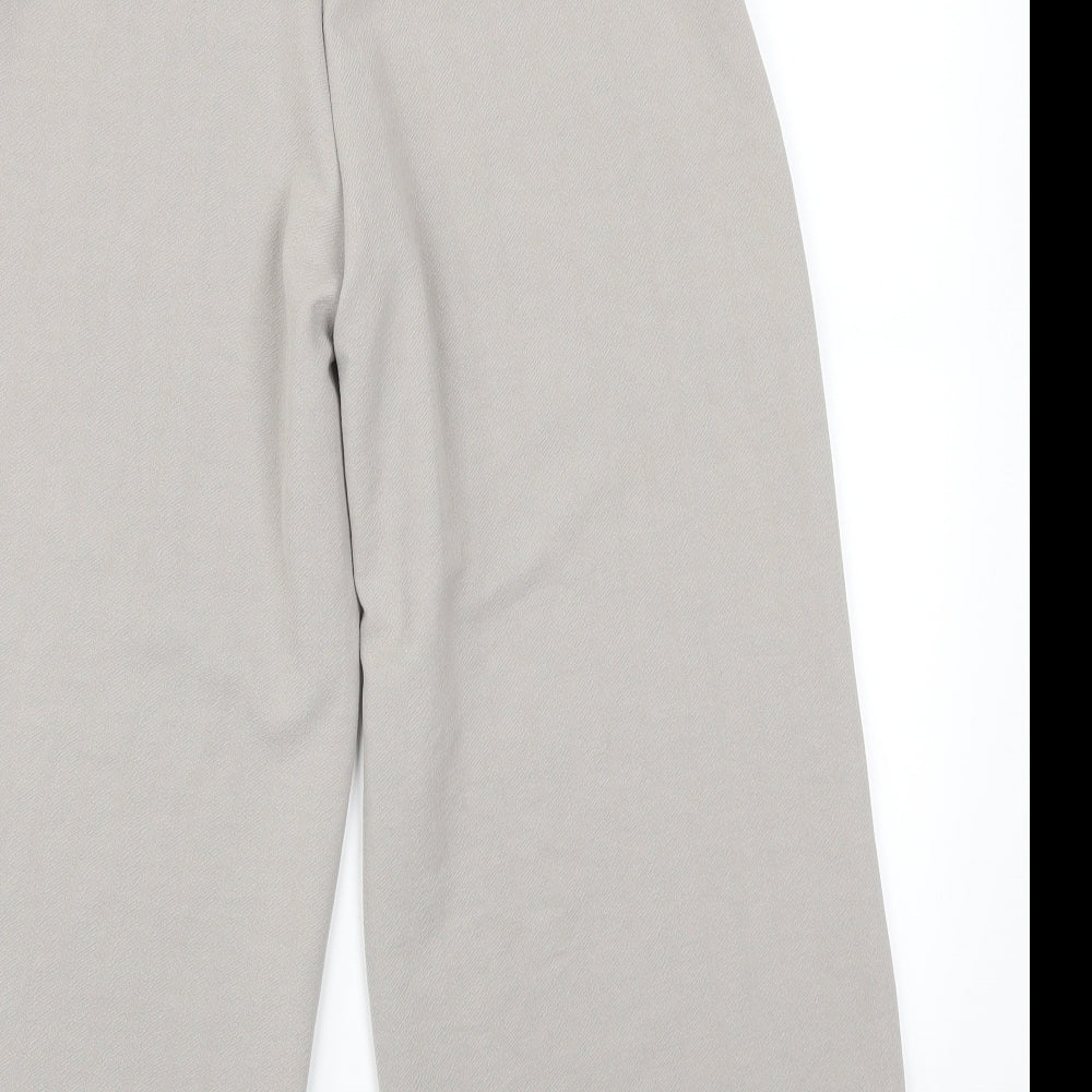 Boohoo Womens Grey   Trousers  Size 12 L23 in