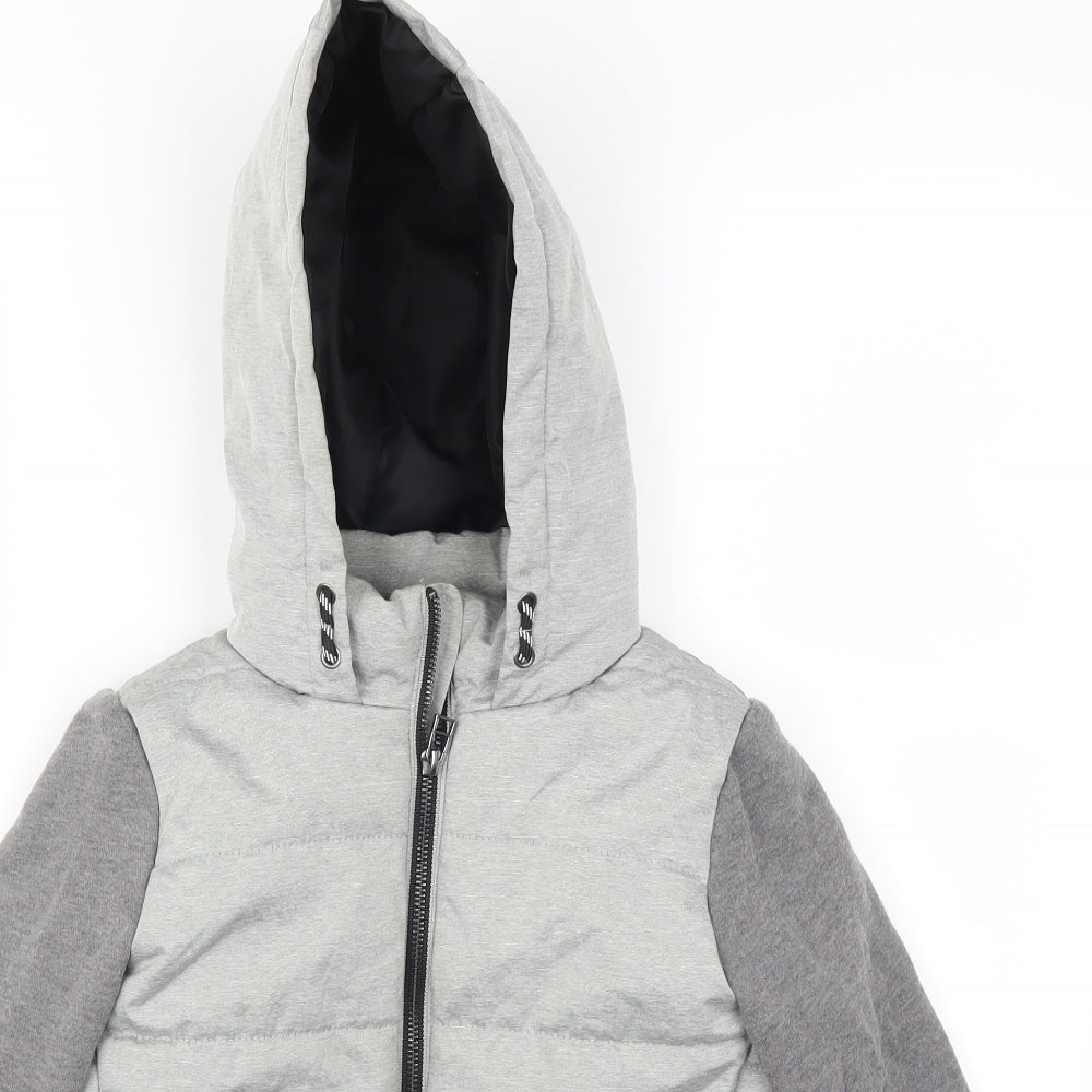 River Island Boys Grey   Basic Coat Coat Size 9-10 Years
