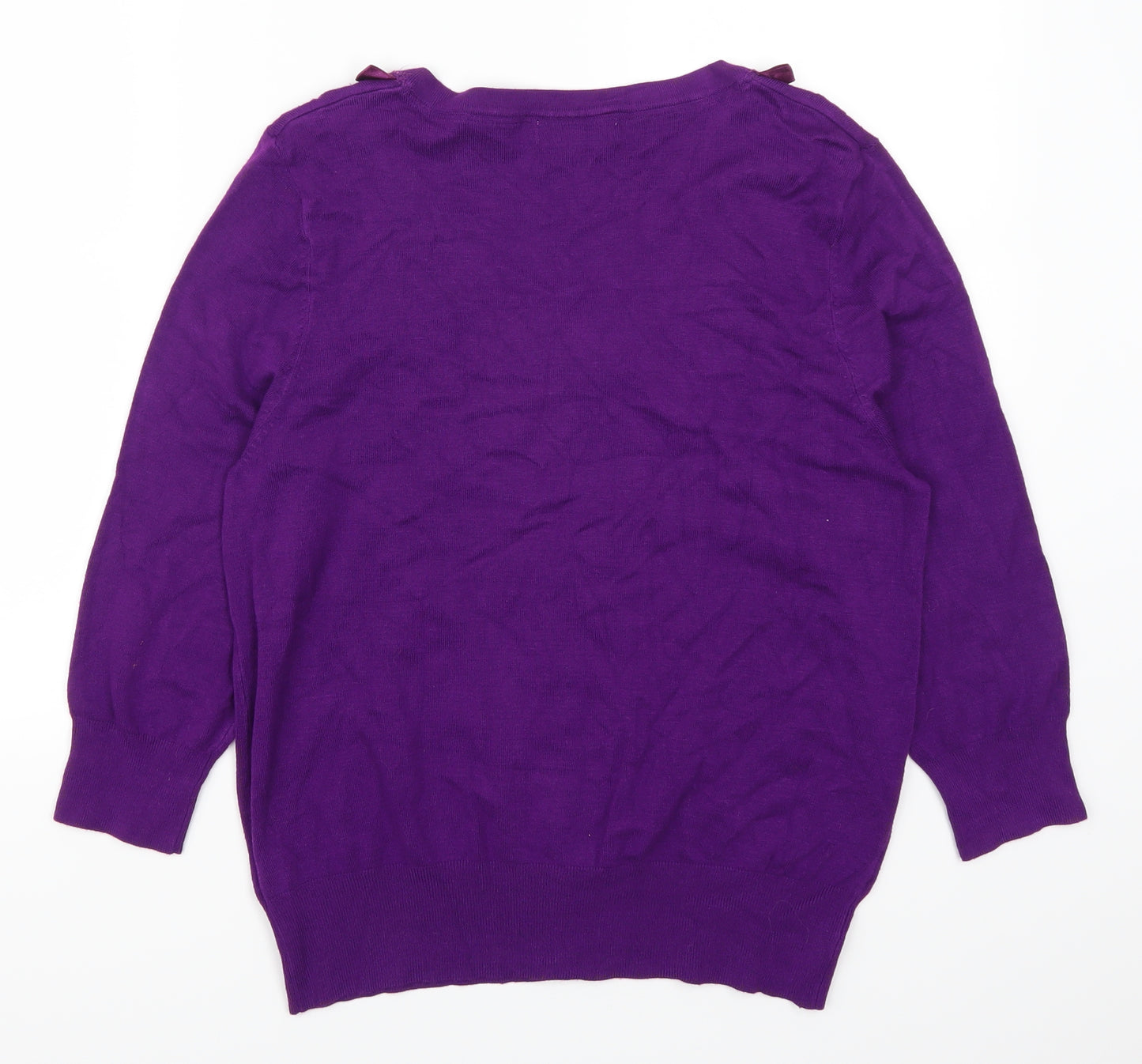 Per Una Womens Purple   Cardigan Jumper Size 18