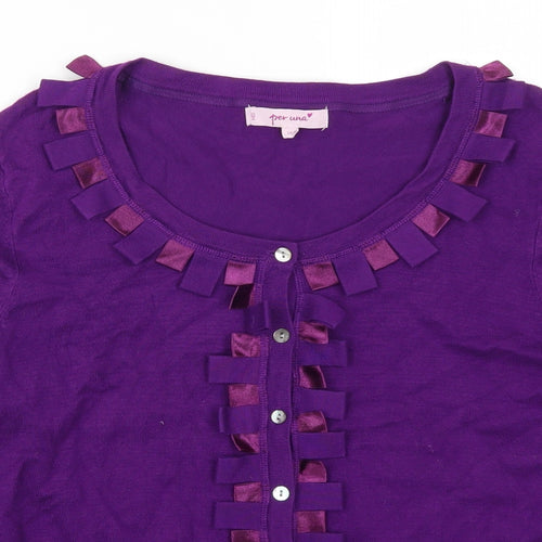 Per Una Womens Purple   Cardigan Jumper Size 18