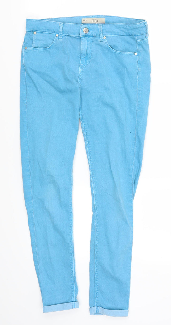 Topshop Womens Blue Denim Skinny Jeans Size 30 in L27 in