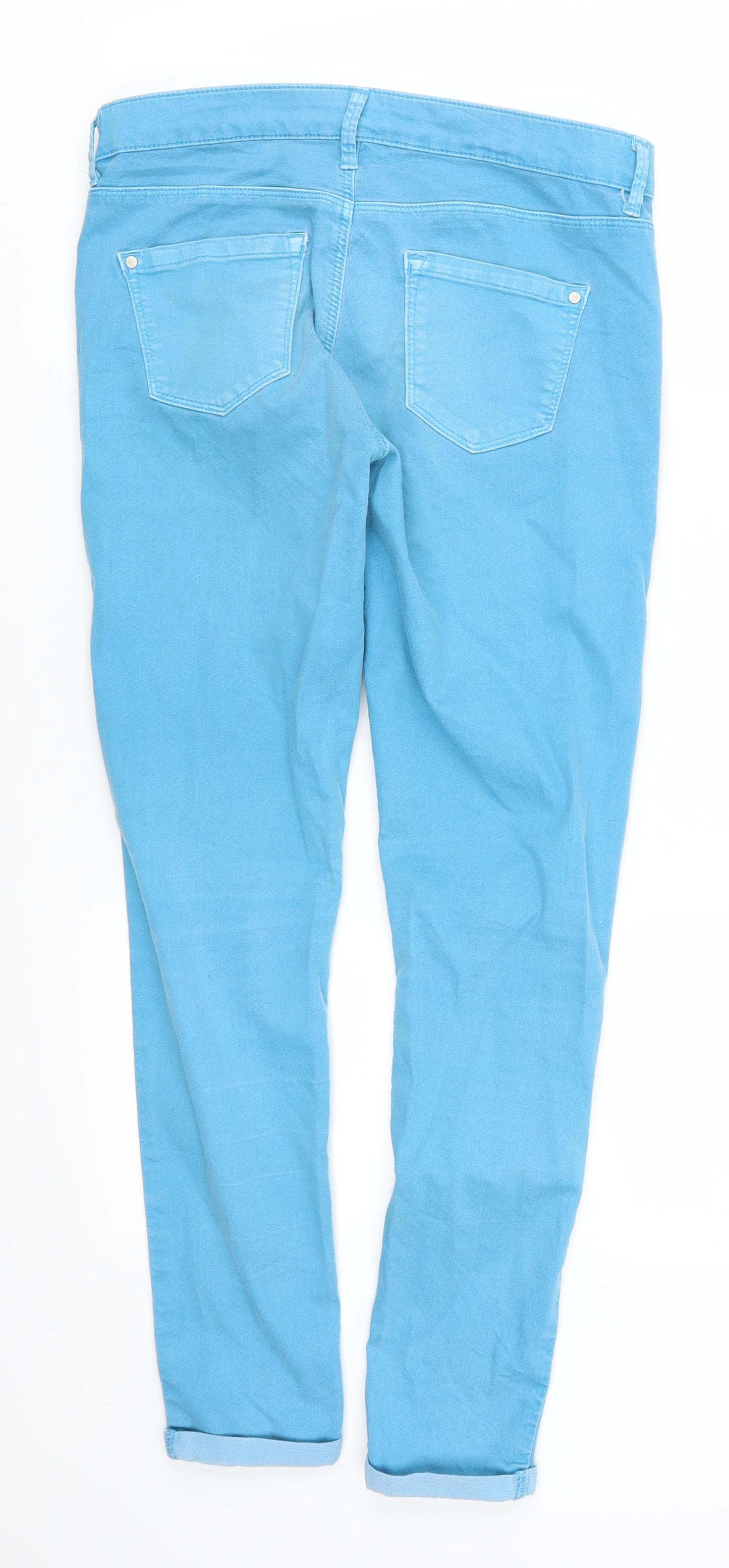 Topshop Womens Blue  Denim Skinny Jeans Size 30 in L27 in