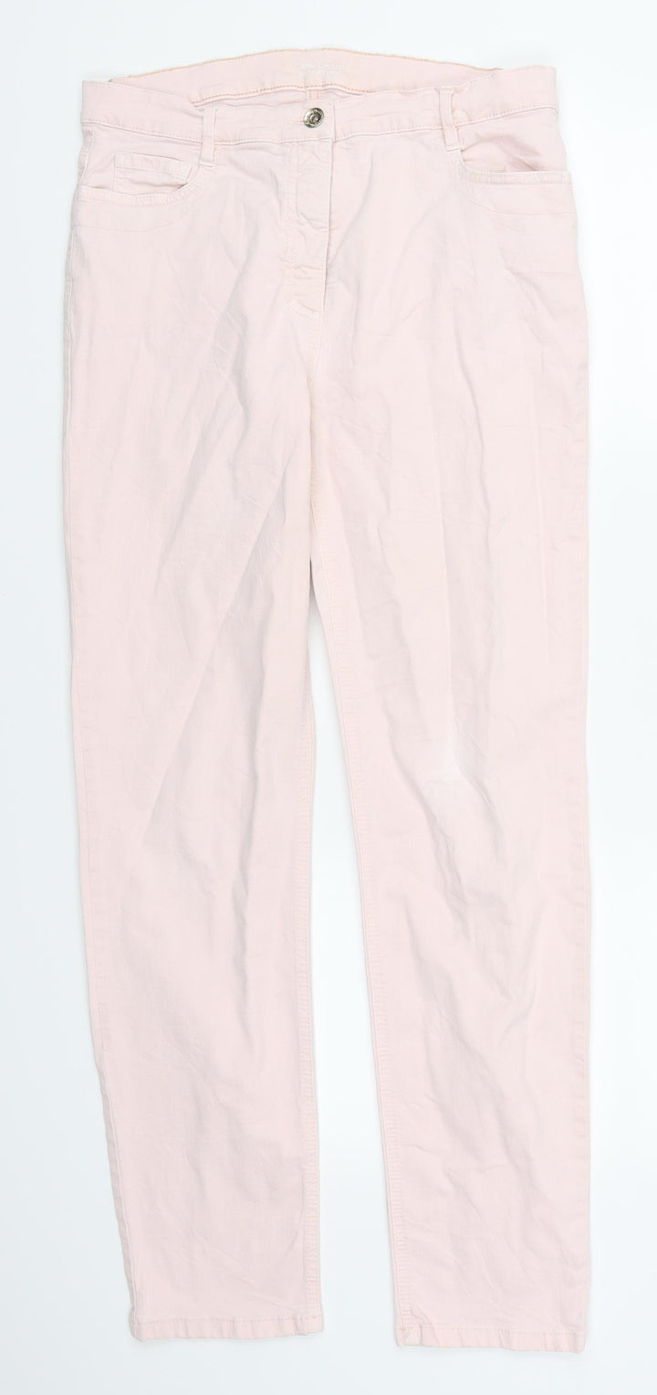 Betty Barclay Womens Pink Denim Straight Jeans Size 30 in L29 in