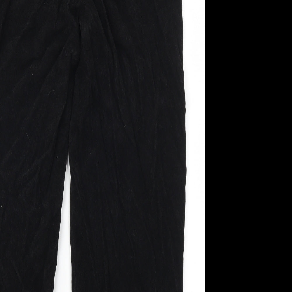 MissLook Womens Black  Corduroy Trousers  Size M L26 in