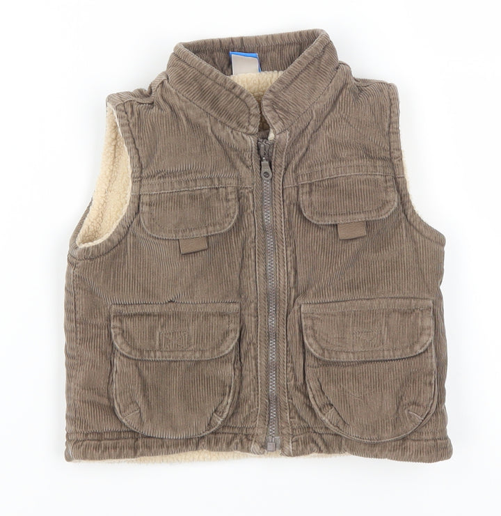 Adams Boys Brown  Corduroy Gilet Jacket Size 6-9 Months