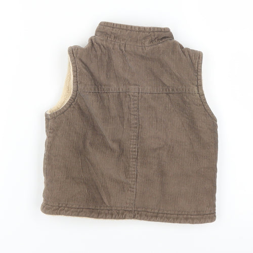 Adams Boys Brown  Corduroy Gilet Jacket Size 6-9 Months