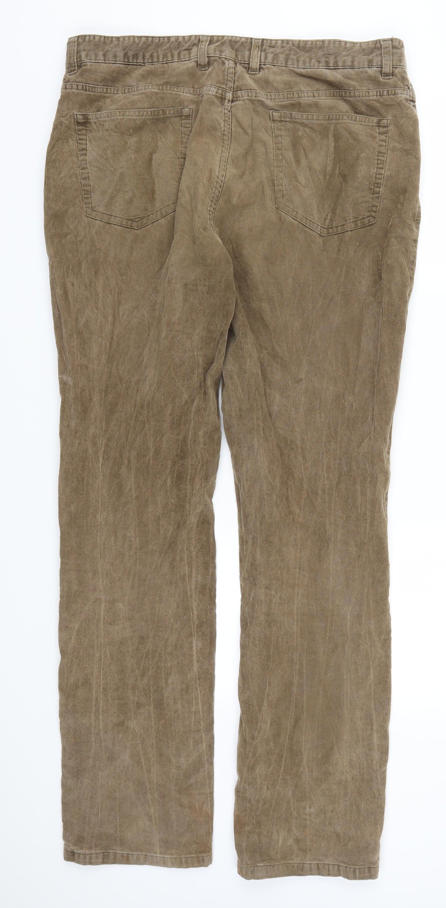 John Lewis Mens Brown  Corduroy Trousers  Size 36 L32 in