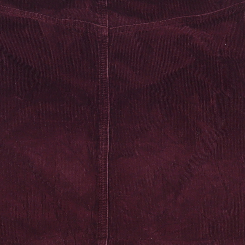 EAST Womens Purple  Corduroy A-Line Skirt Size 8