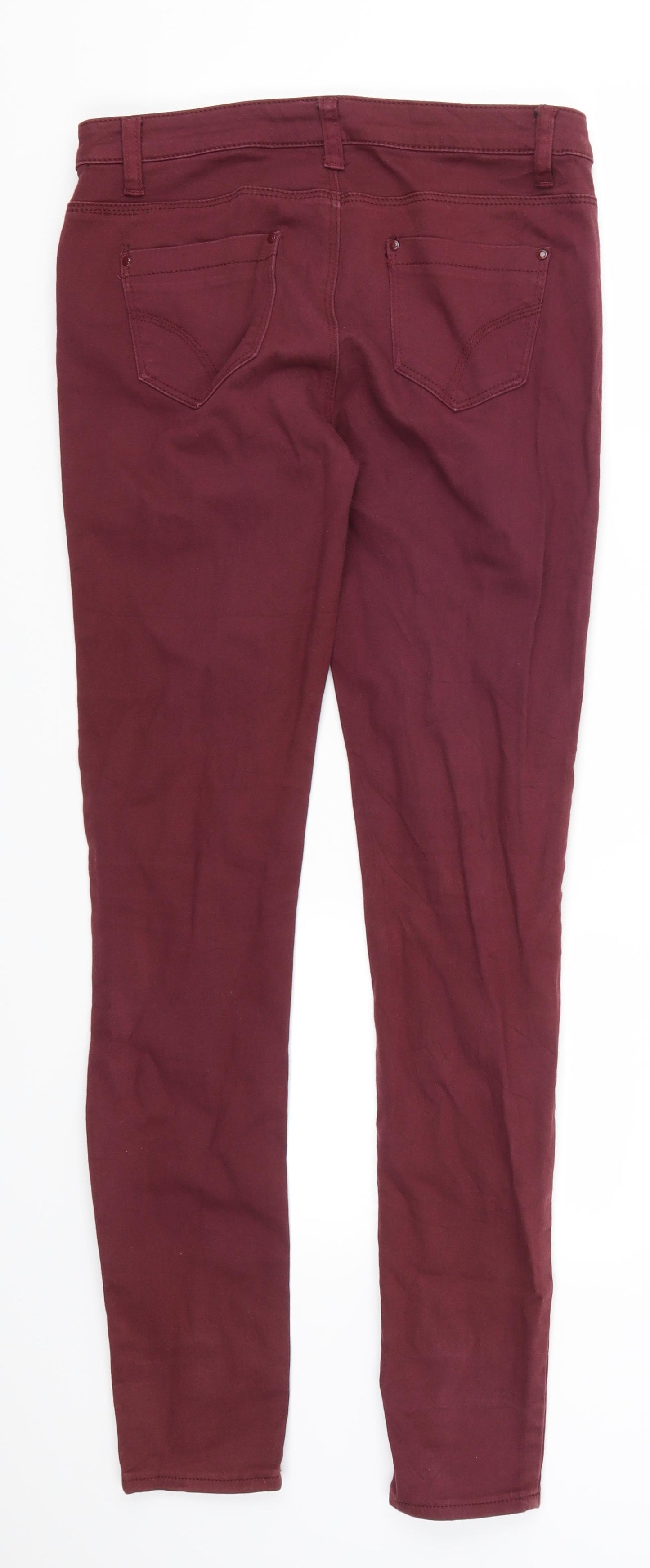 Denim Co Womens Red  Denim Skinny Jeans Size 10 L30 in