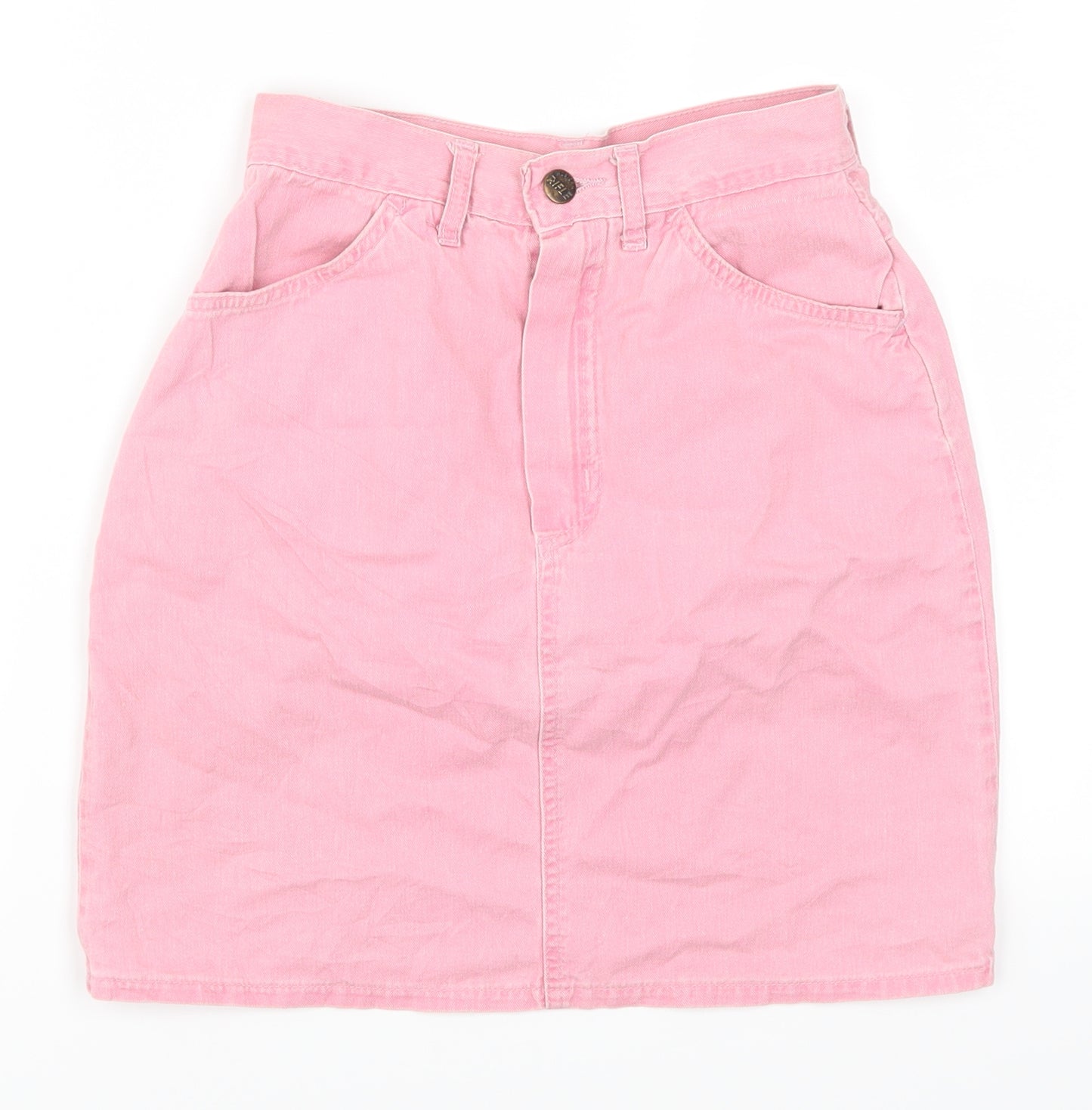 Rifle Womens Pink  Denim Mini Skirt Size 24 in