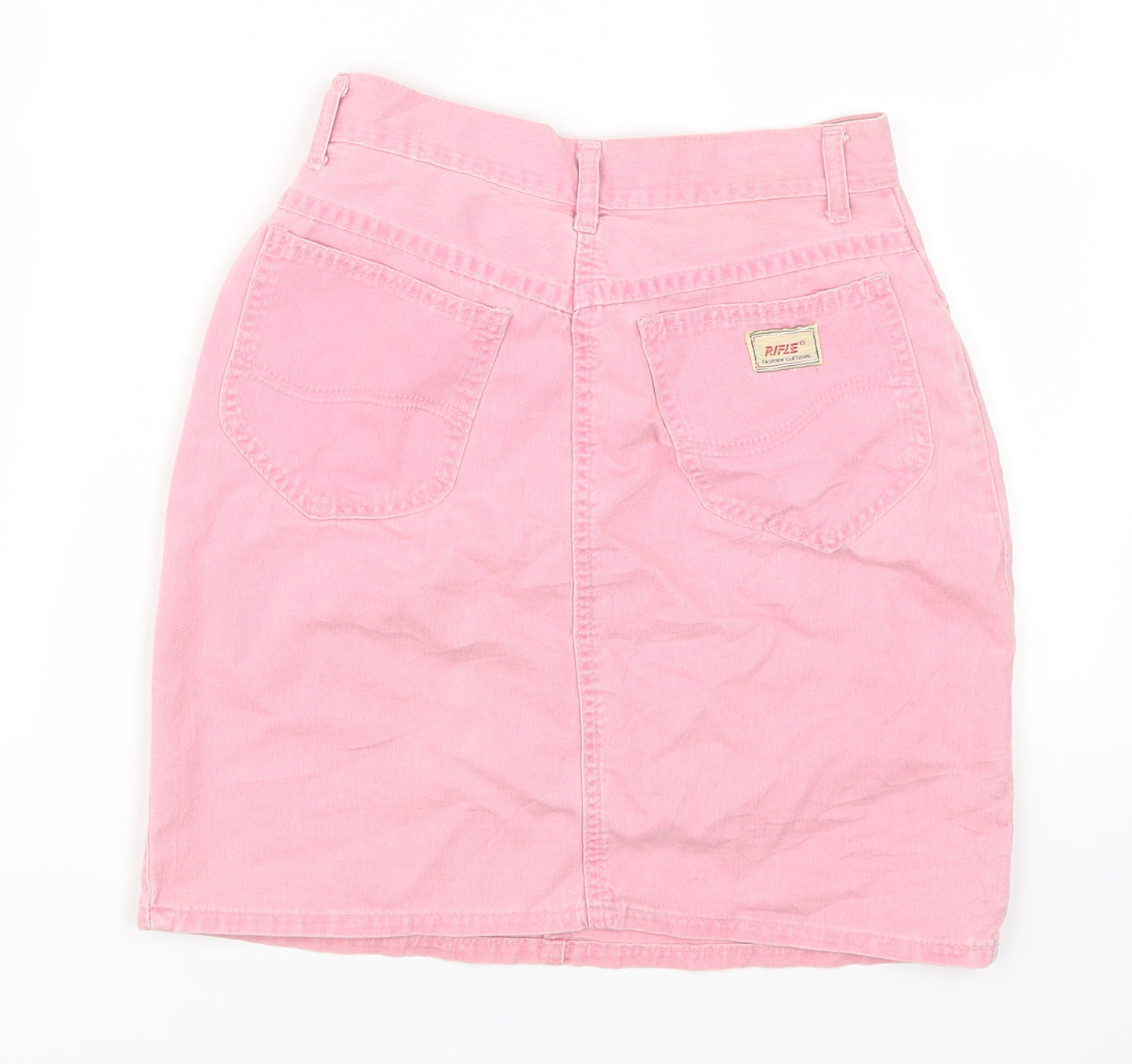 Rifle Womens Pink  Denim Mini Skirt Size 24 in