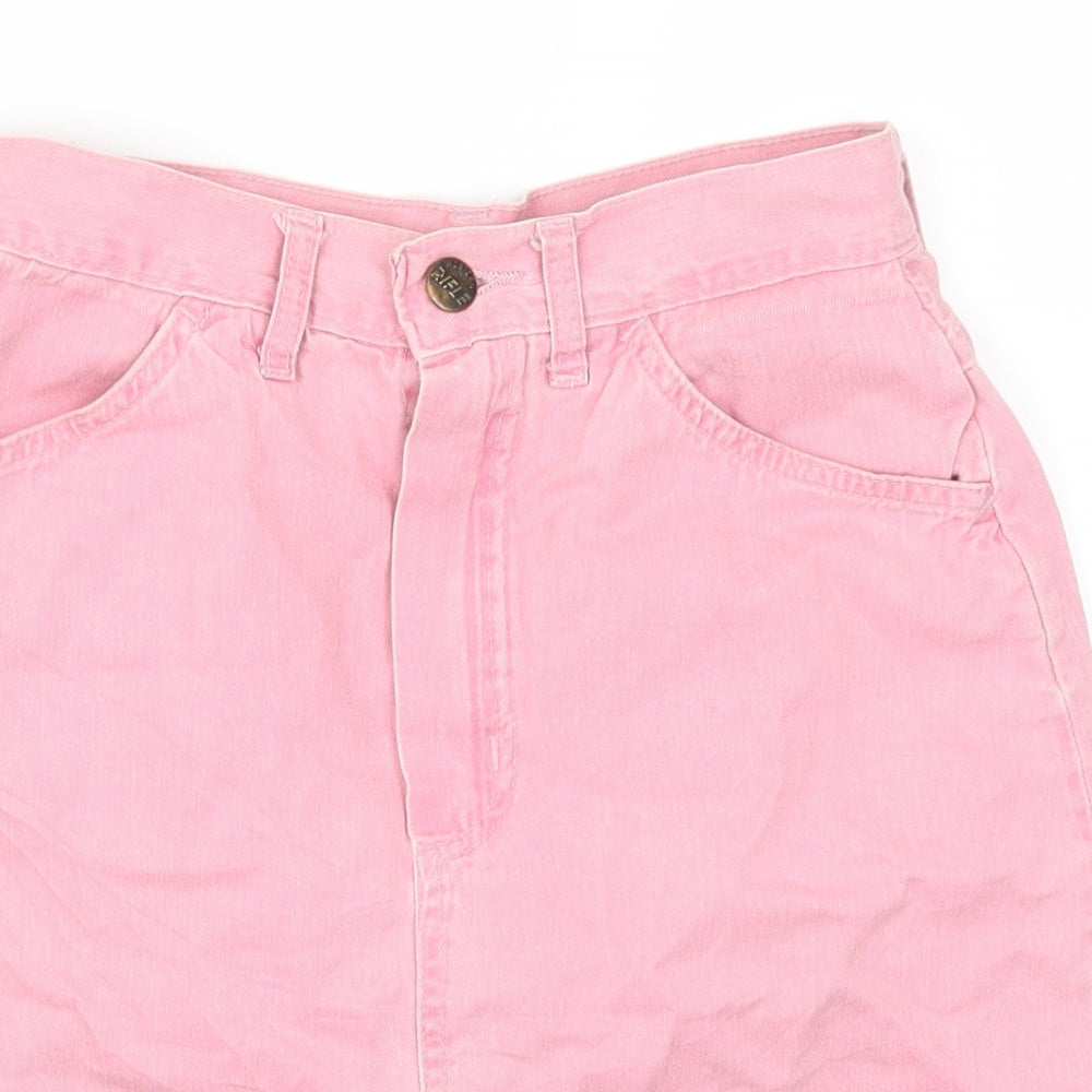 Rifle Womens Pink  Denim Mini Skirt Size 24 in
