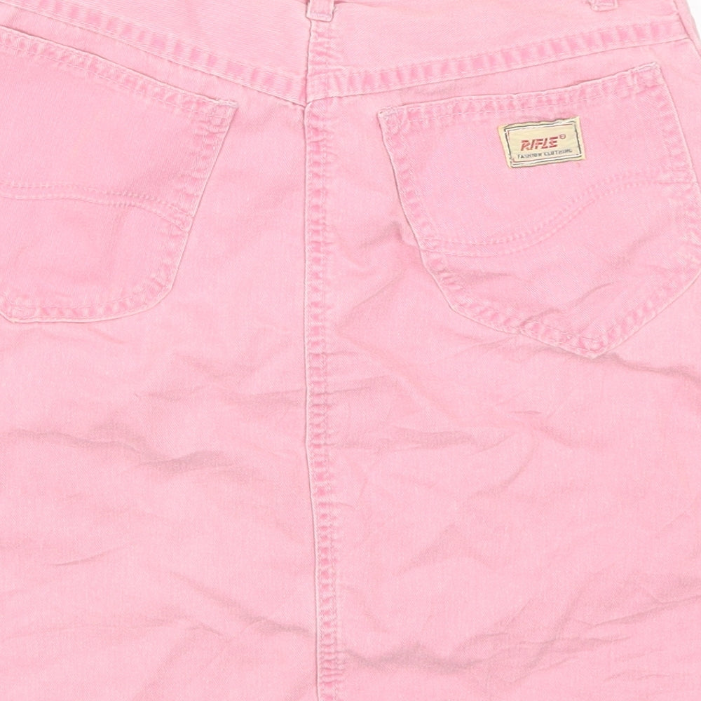 Rifle Womens Pink  Denim Mini Skirt Size 24 in
