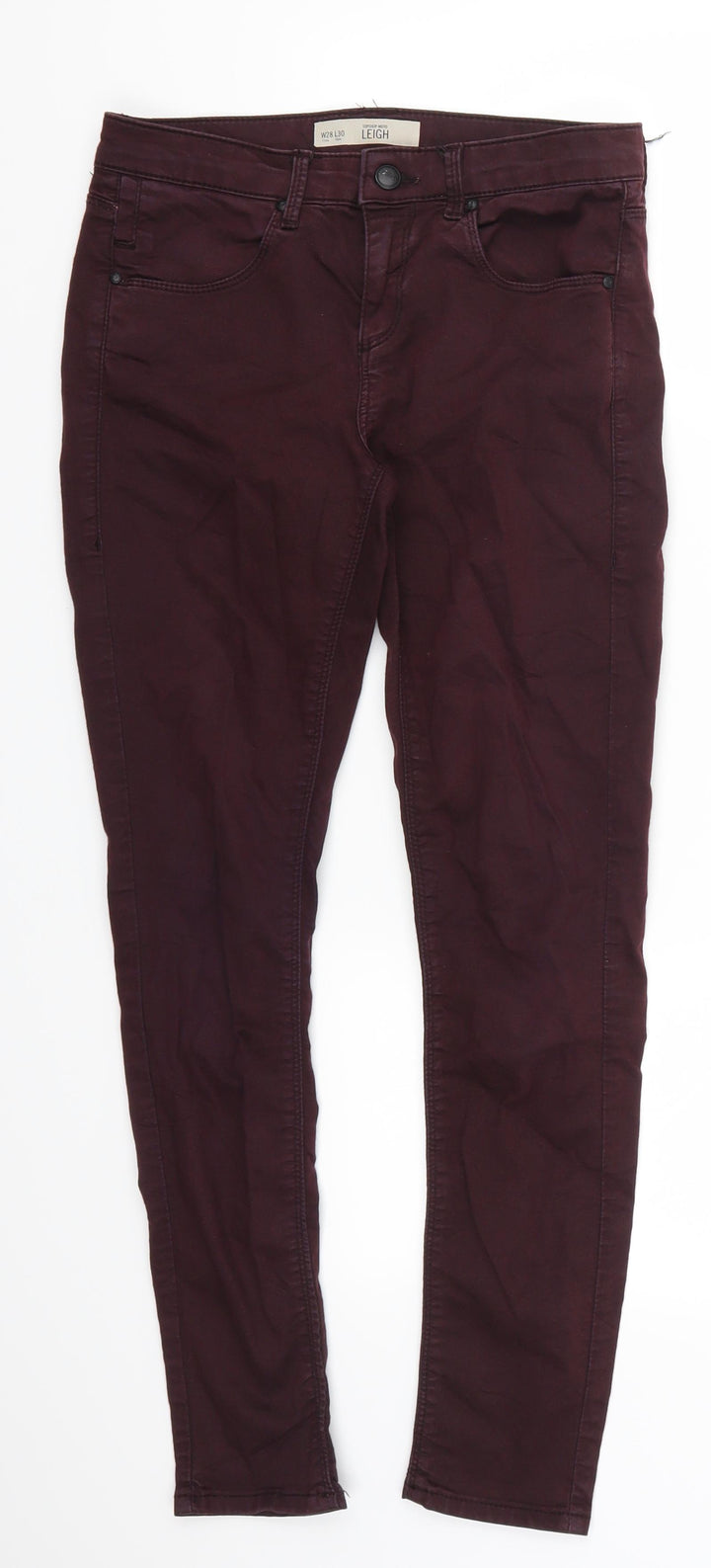 Topshop Womens Purple Denim Skinny Jeans Size 28 in L28 in