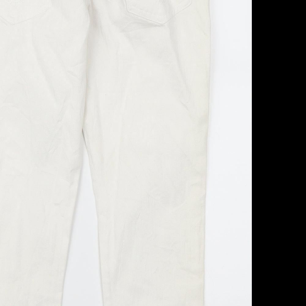 Dorothy Perkins Womens White  Denim Cropped Jeans Size 10 L22 in