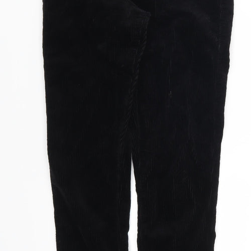 Topshop Womens Black  Corduroy Trousers  Size 25 in L25 in