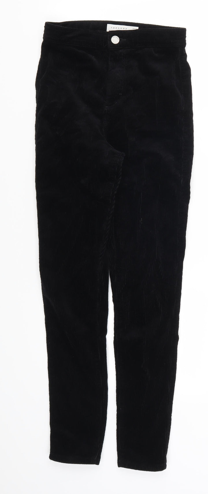 Topshop Womens Black Corduroy Trousers Size 25 in L25 in