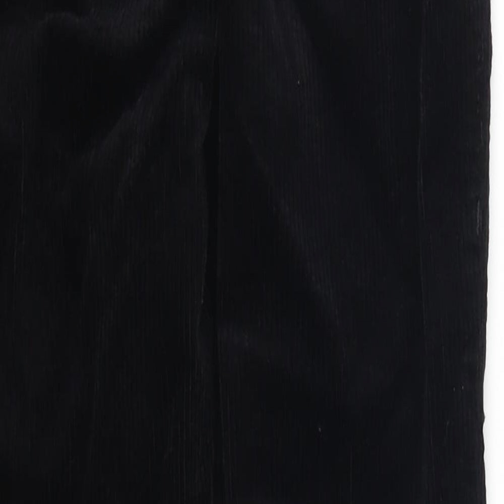 Topshop Womens Black  Corduroy Trousers  Size 25 in L25 in
