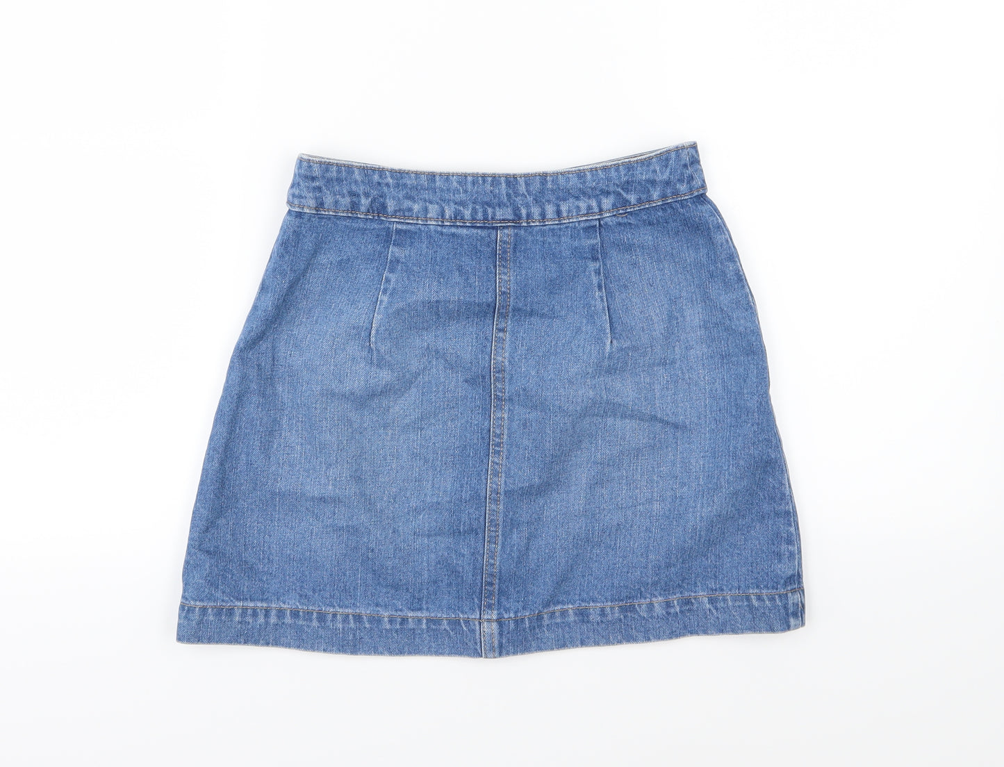 H&M Womens Blue  Denim A-Line Skirt Size 6