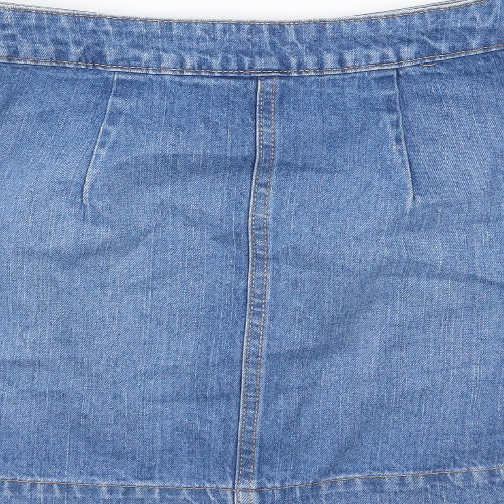 H&M Womens Blue  Denim A-Line Skirt Size 6