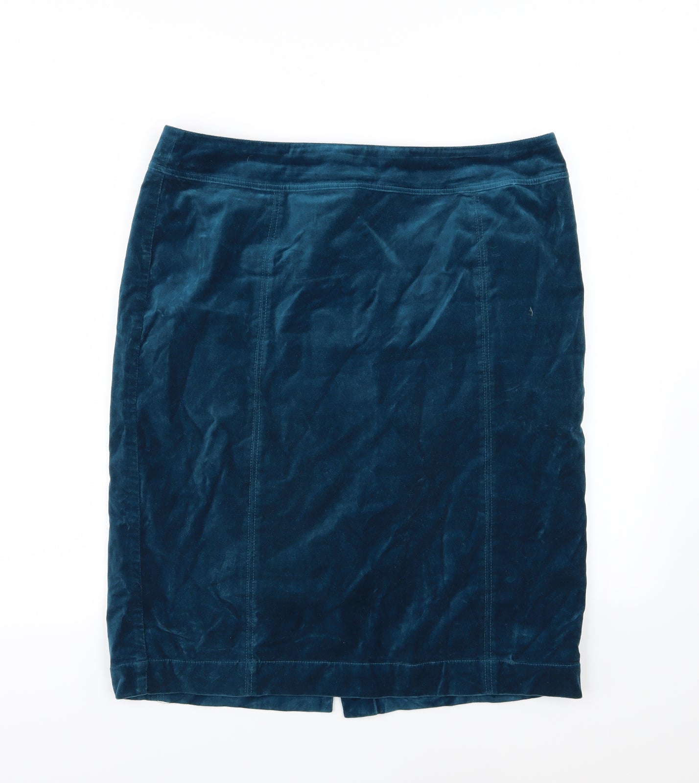 Boden Womens Blue  Velour A-Line Skirt Size 16