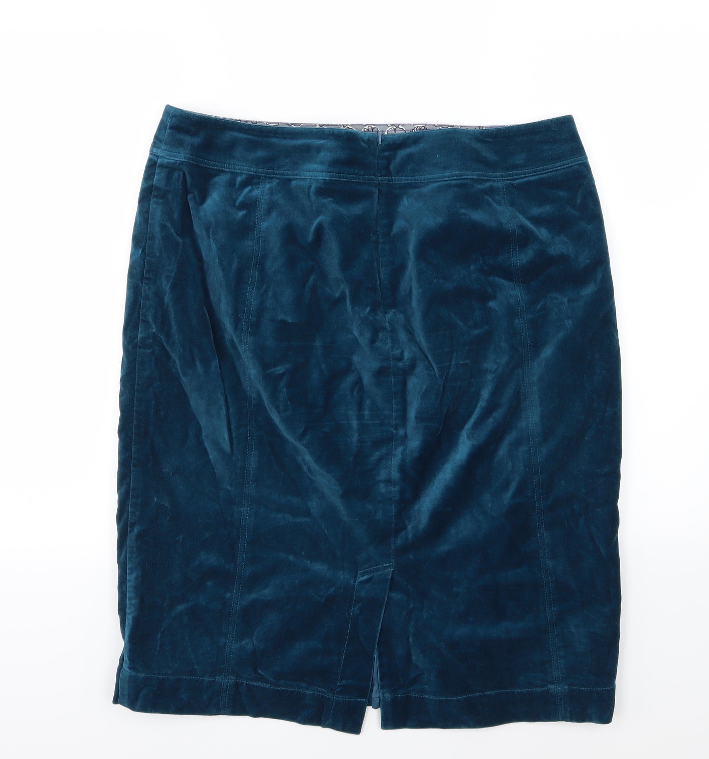 Boden Womens Blue  Velour A-Line Skirt Size 16