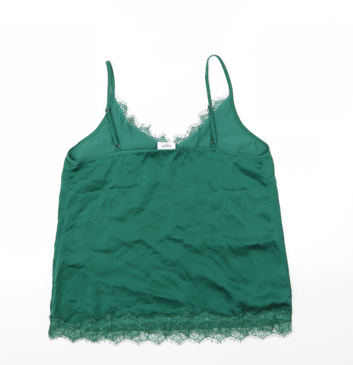 Saint Tropez Clothing Womens Green  Chiffon Camisole Tank Size L