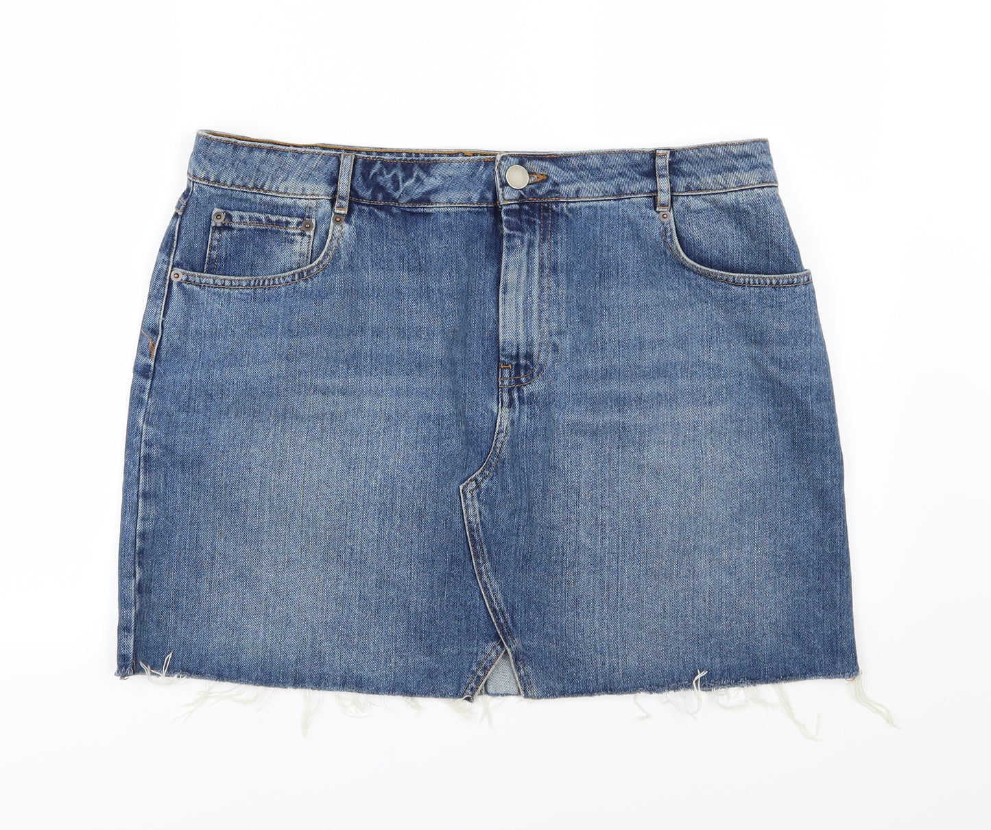 ASOS Womens Blue  Denim A-Line Skirt Size 18